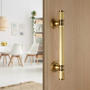 Brass Antique Door Handle, Door Handles for Main Door, Handle Head Design - 1 Pcs