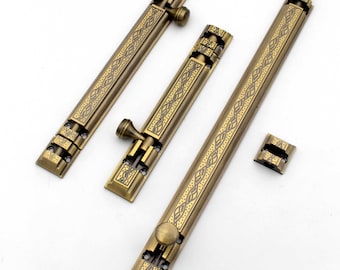 Solid Brass Antique Gate Latch: Vintage Western Door Lock - ABVIN