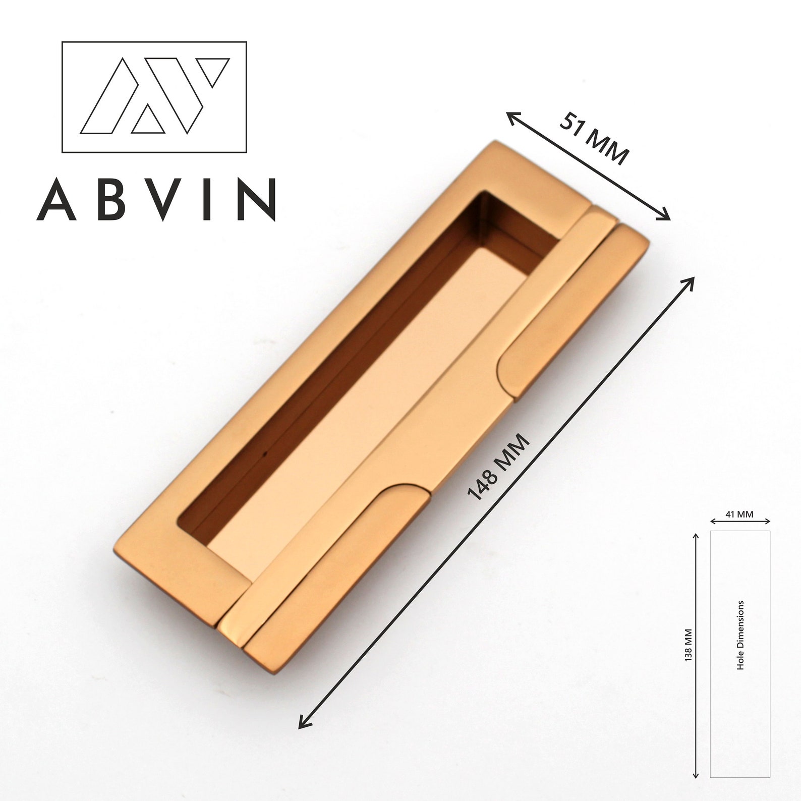 ABVIN Sliding Door Concealed and Drawer Handles Flush Pull in Etsy