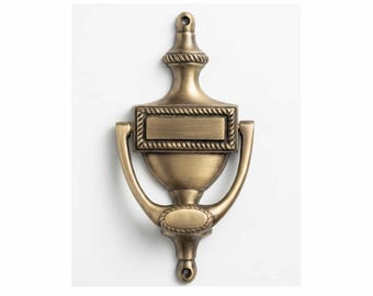 Handcrafted Brass Door Knocker: Unique Front Door Decor