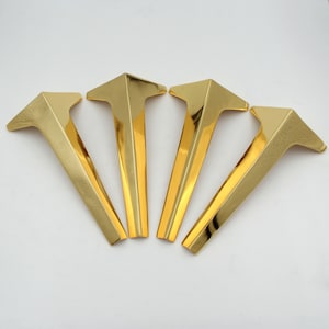 4X Pure Brass Furniture Legs , Sofa Legs , Couch Legs ,Modern Legs, IKEA Legs,  Table legs, Cabinet legs,Replacement Legs