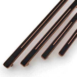 Modern Black Copper Handles Pulls Cabinet Drawer Dresser Furniture Knob Handle Appliance Pulls - 1 pcs