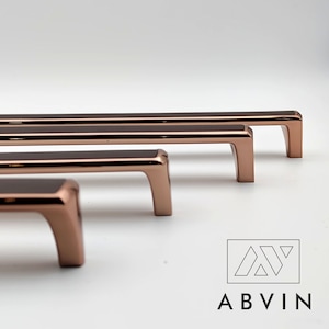 Modern Copper Cabinet Handle Pull: Textured Furniture Knob
