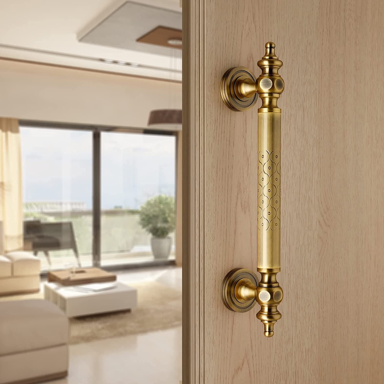 Brass Antique Door Handle, Door Handles for Main Door, Handle Head