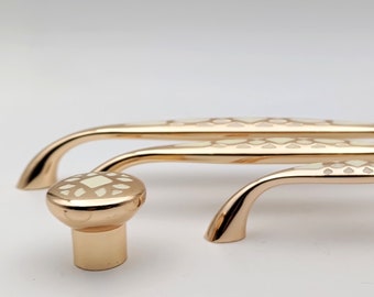 Premium keramische gouden staafhandgrepen en knoppen Moderne gouden kastbeslag Meubelgrepen voor deuren Kasten Kasten en laden