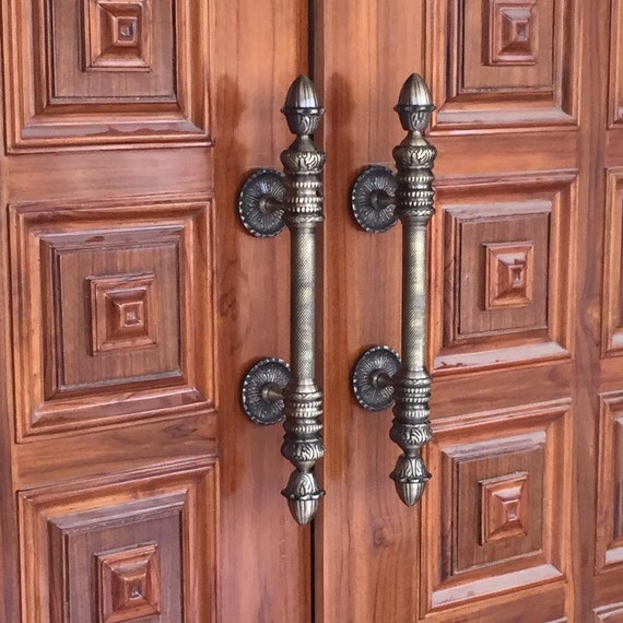 Pure Brass Antique Door Handle, Door Handles for Main Door, Royal
