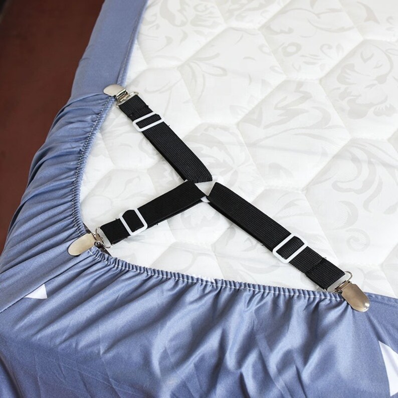 4Pcs / set Elastic Bed Sheet Clips de cama imagen 3