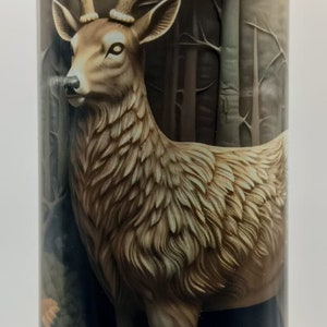 Hermoso tumbler con imagen de venado , tumbler personalizado, taza con imagen 3D, tumbler de acero inoxidable sin BPA, termo para bebidas .