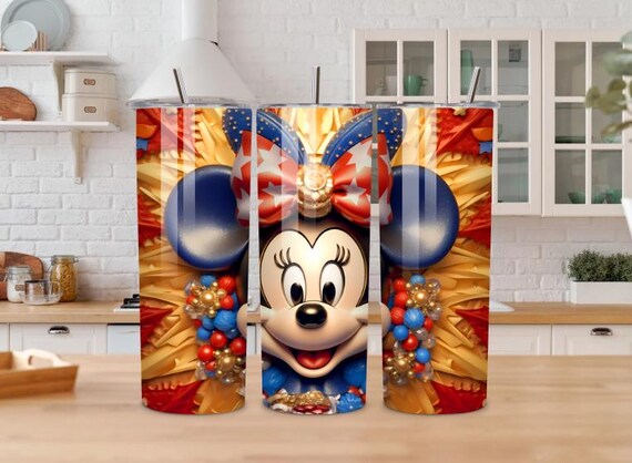 Patriotic Bow Girl Tumbler 20oz, Cute Cartoon Girl Stainless Steel Tumbler, Kids Party Cup, Insulated Travel Cup