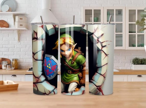 Hero Gamer Tumbler 20oz, Fantasy Sword Shield Cup, Gaming Gift, Custom Stainless Steel Travel Mug, Epic Gamer Gift