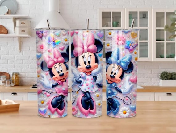 Cartoon Mouse Glitter Tumbler | 20oz Stainless Steel Cup