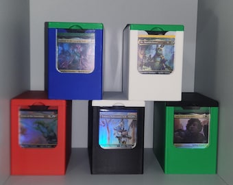 MTG EDH Deck Box with Showcase: Holds 120 Sleeved Cards