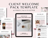 Client Welcome Packet Template | Client Onboarding Template | Virtual Assistant Welcome Packet Template | Editable Canva Template