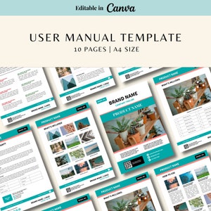 Editable User Manual Template: Product Instruction Guide (Canva Template)