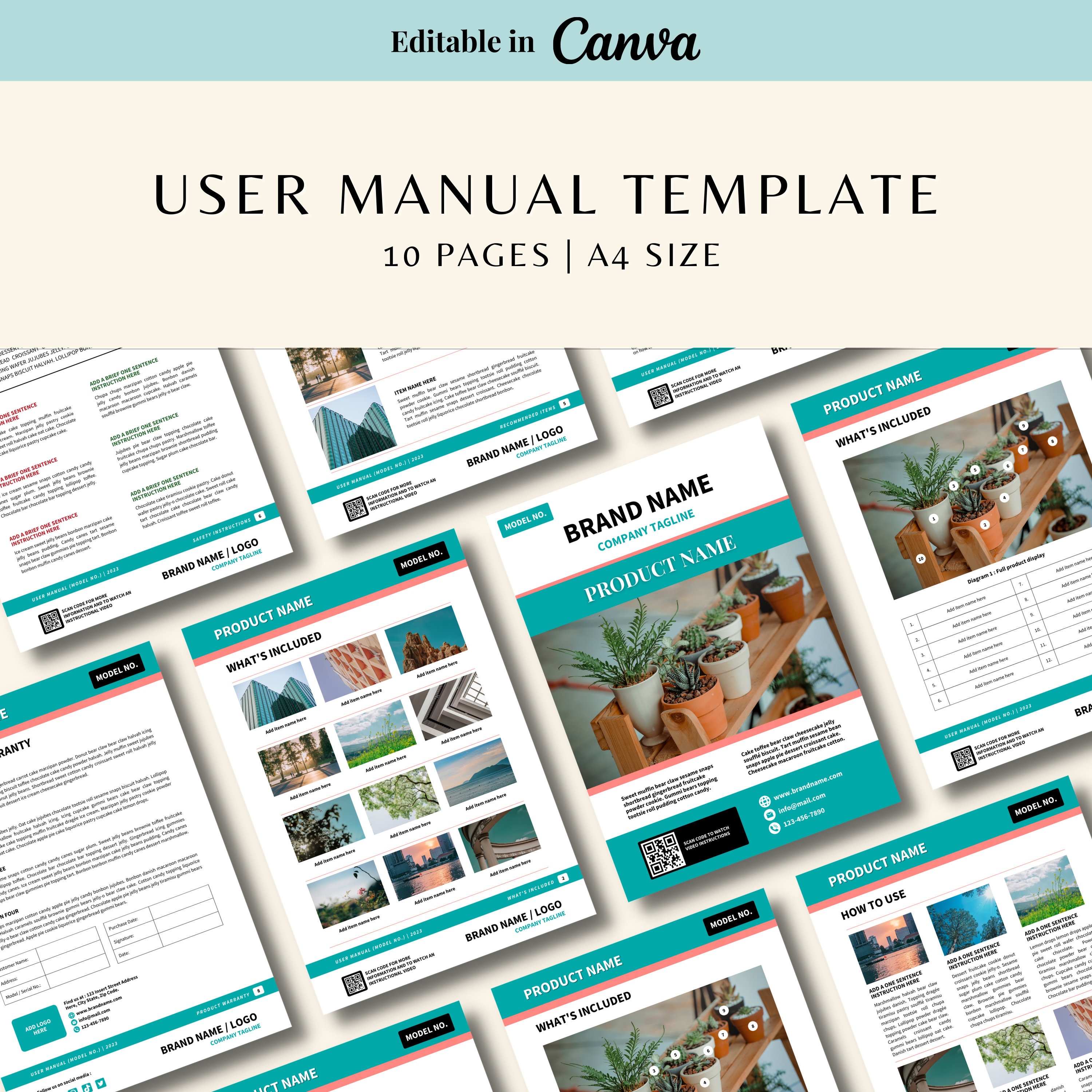 User Manual Template Product Instruction Manual Template User Guide ...