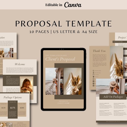 Social Media Manager Proposal Template Editable Canva Template Etsy Social Media Manager Proposal Template Editable Canva Template Etsy