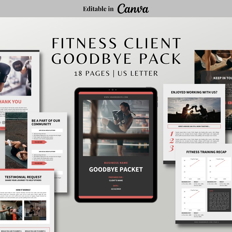 Fitness Client Goodbye Packet Template | Fitness Client Offboarding ...