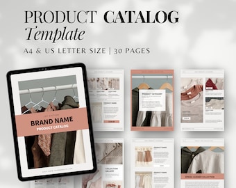 Product Catalog Template Canva | Wholesale Catalog Template | Fashion Catalog Template Canva | Retail Clothing Catalog | Line Sheet Template