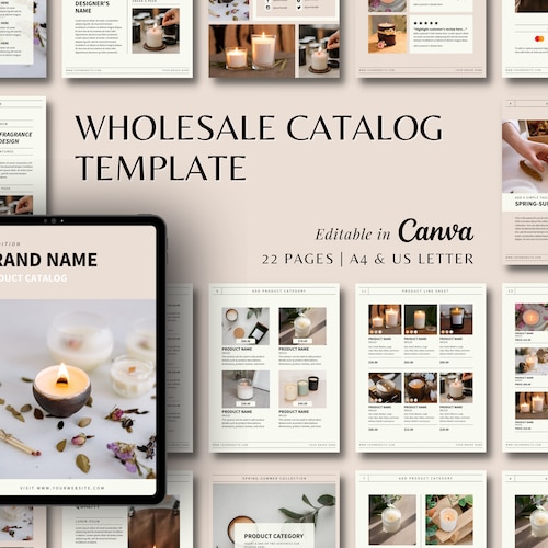 Wholesale Line Sheet for Canva Template Editable Wholesale Etsy