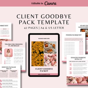 Kunden Abschieds Paket Vorlage | Kit-Exit-Paket | Paket für Kunden | Dienstleister | Canva Vorlage | Projekt Wrap Up