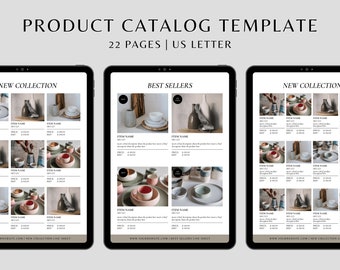 Wholesale Guide Template | Line Sheet Template for Wholesale | Wholesale Catalog | Product Catalog | Pricing Guide Template | Canva Template