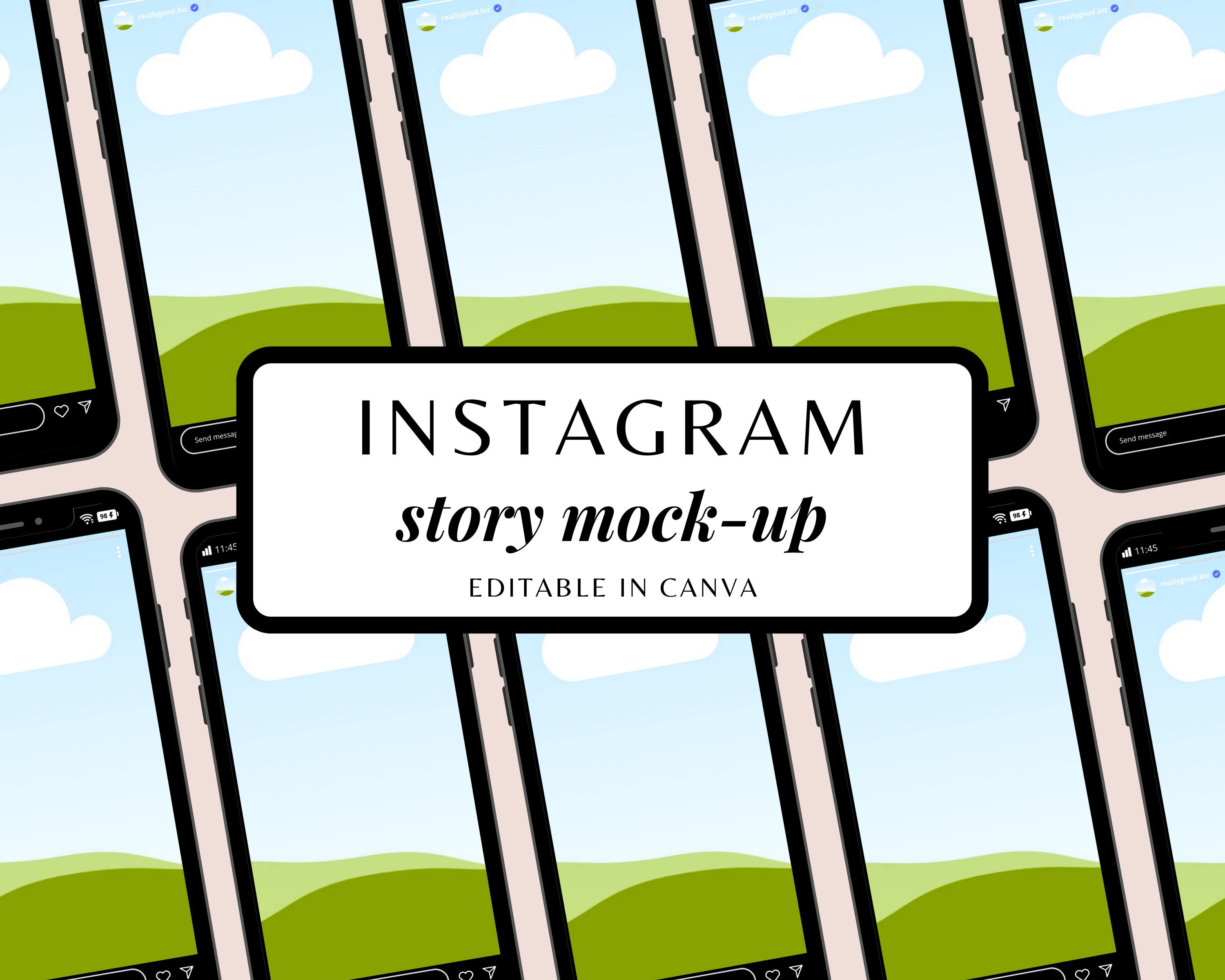 Instagram Mockup Template | Phone Mockup | IG Story Mockup Template | Social Media Mockup Template | Canva Template | Canva Mockup Template