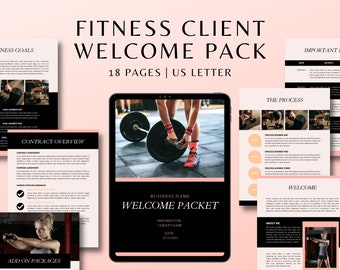 Fitness & Nutrition Client Welcome Pack Template | Fitness Client Onboarding Template | Nutrition and Fitness eBook | Fitness Welcome Packet