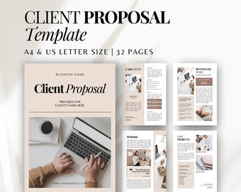 Client Proposal Template | Business Proposal Template | New Client Welcome Template | Services & Pricing Guide Template | CANVA Template