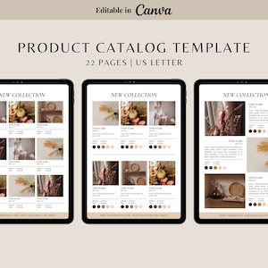Wholesale Line Sheet Template for Small Business | Wholesale Guide | Wholesale Catalog | Product Catalog | Editable Canva Template