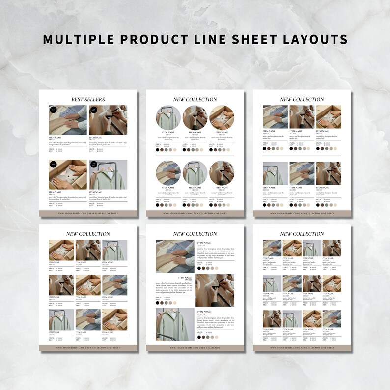 Wholesale Guide Template Line Sheet Template for Wholesale Etsy