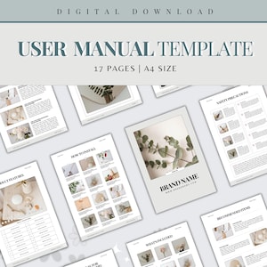Product Instruction Manual Template | User Manual Template | User Guide Template | Operations Manual | Installation Manual | Canva Template