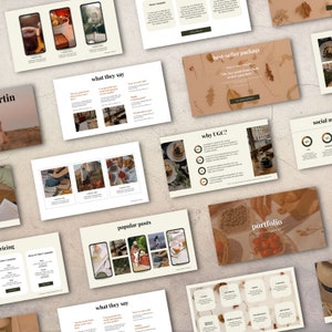 20 Page UGC Portfolio Canva Template | Canva Website Template | Landing Page for User-Generated Content Creator and Social Media Influencer