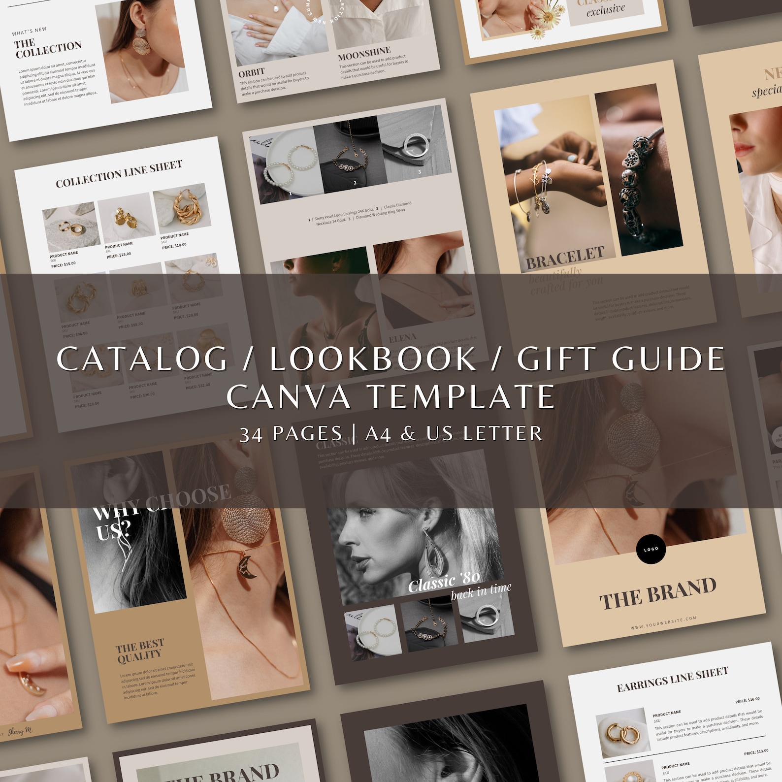 Product Catalog / Lookbook / Gift Guide Template | Wholesale Line Sheet ...