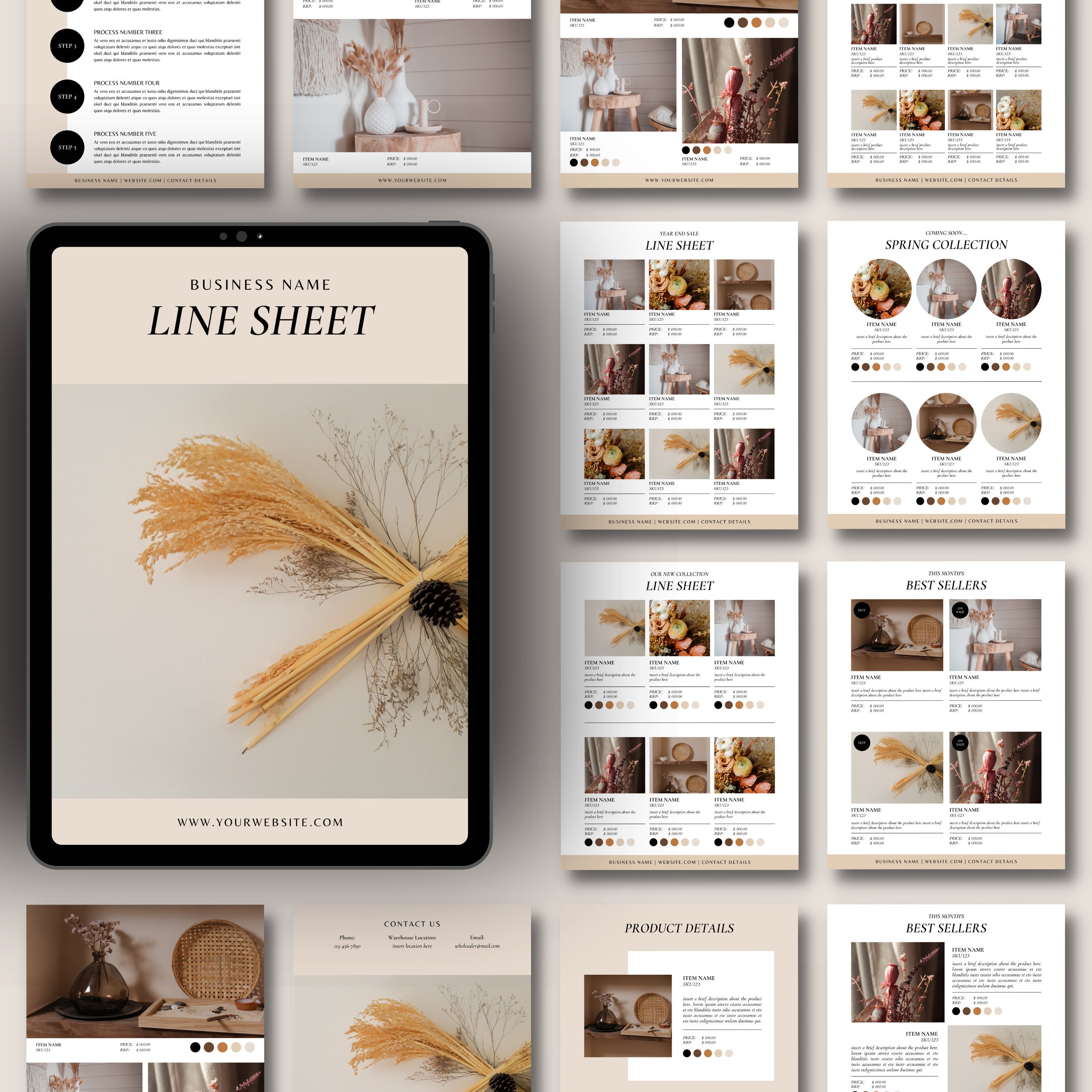 Wholesale Line Sheet Template | Catalog Template | Line Sheet Pricing ...
