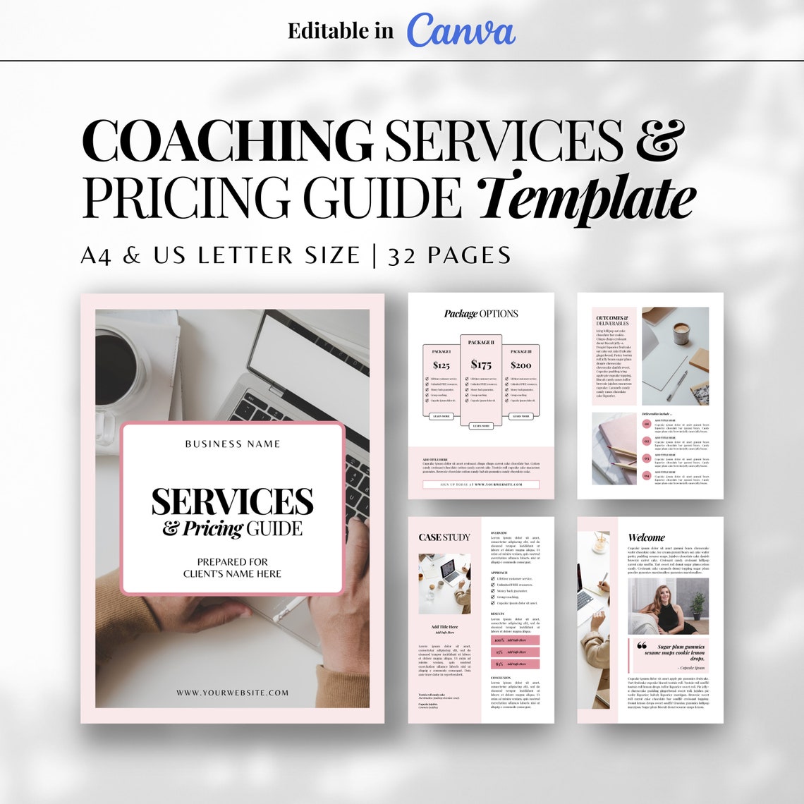 LIFE COACHING Services & Pricing Guide Template | New Client Welcome ...