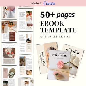 Canva Ebook Template | Ebook Template Canva | Editable Canva Ebook Template | Lead Magnet Template | Aesthetic Modern Minimalist Design