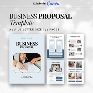 Business Proposal Template | Client Proposal Template | New Client Welcome Template | Services & Pricing Guide Template | CANVA Template