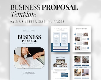 Business Proposal Template | Client Proposal Template | New Client Welcome Template | Services & Pricing Guide Template | CANVA Template