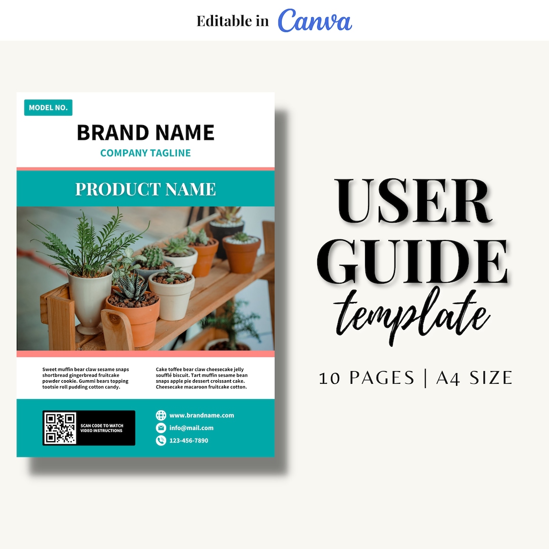 User Manual Template | Product Instruction Manual Template | User Guide ...