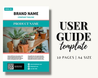 Modelo de Manual do Usuário | Modelo de Manual de Instruções do Produto | Modelo de Guia do Usuário | Modelo de Manual de Instalação | Modelo Canva Editável