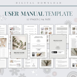 User Manual Template | User Guide Template | Product Instruction Manual Template | Operations Manual | Installation Manual | Canva Template