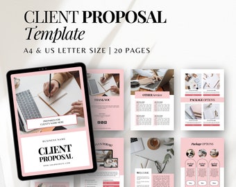 Client Proposal Template | Project Proposal Template | Business Proposal Template | New Client Welcome Template | Editable CANVA Template