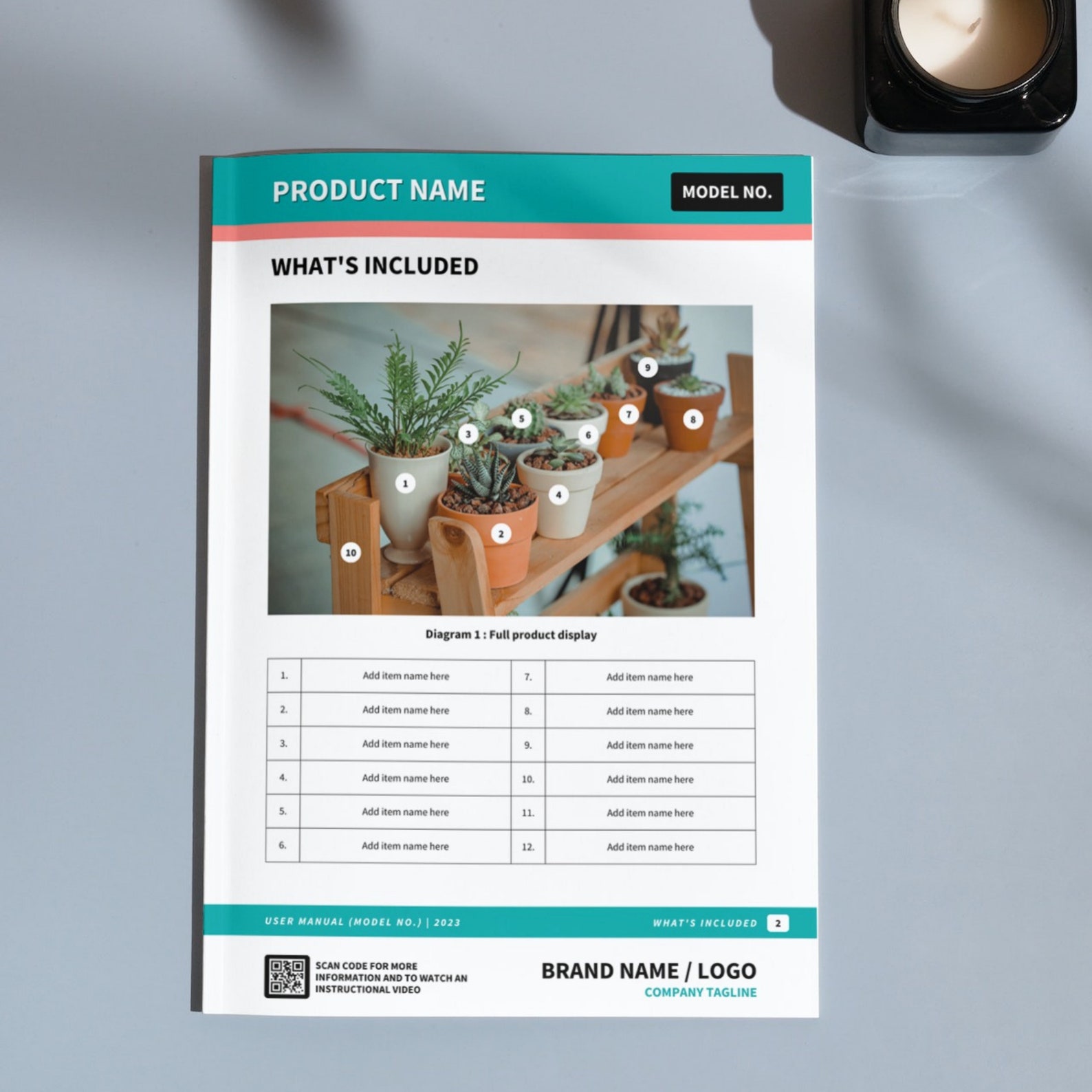 User Manual Template | Product Instruction Manual Template | User Guide ...