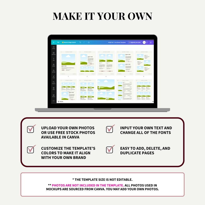 Line Sheet Template Product Catalog Template Wholesale Line Sheet