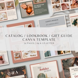 Holiday Gift Guide | Gift Guide Template | Canva Template | Christmas Gift Guide Template | Product Catalog Template | Lookbook Template