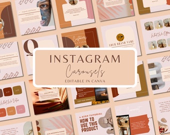 Instagram Carousel Template | Boho Instagram Carousel Template | Boho Instagram Post | Bold and Vibrant Instagram Aesthetic | Canva Template