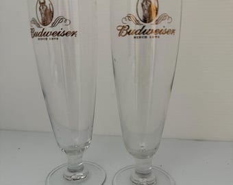 バドワイザービール - ミレニアム - 1876年以来 - 足付きボール - 金縁