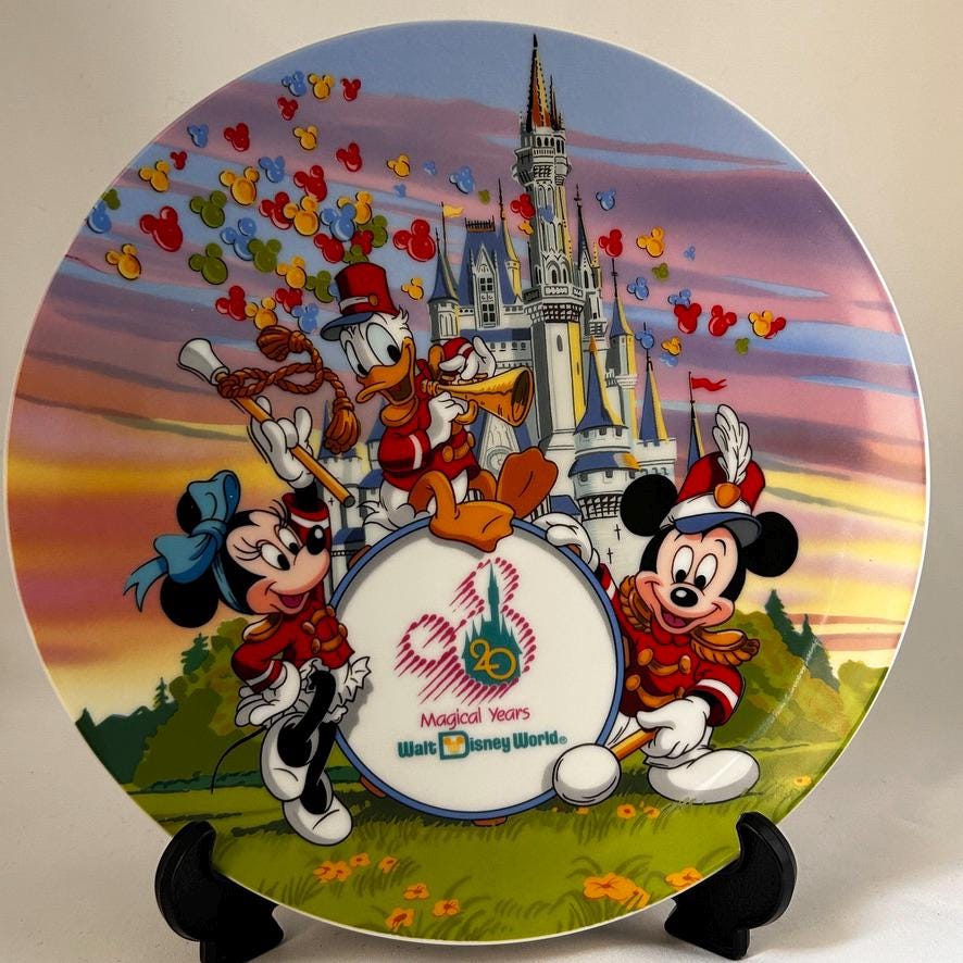Vintage Disney World Commemorative Plate, 