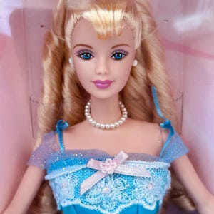 birthday wishes black barbie blue dress 2000s Birthday Wishes Barbie 3rd blue dress 2000 never opened