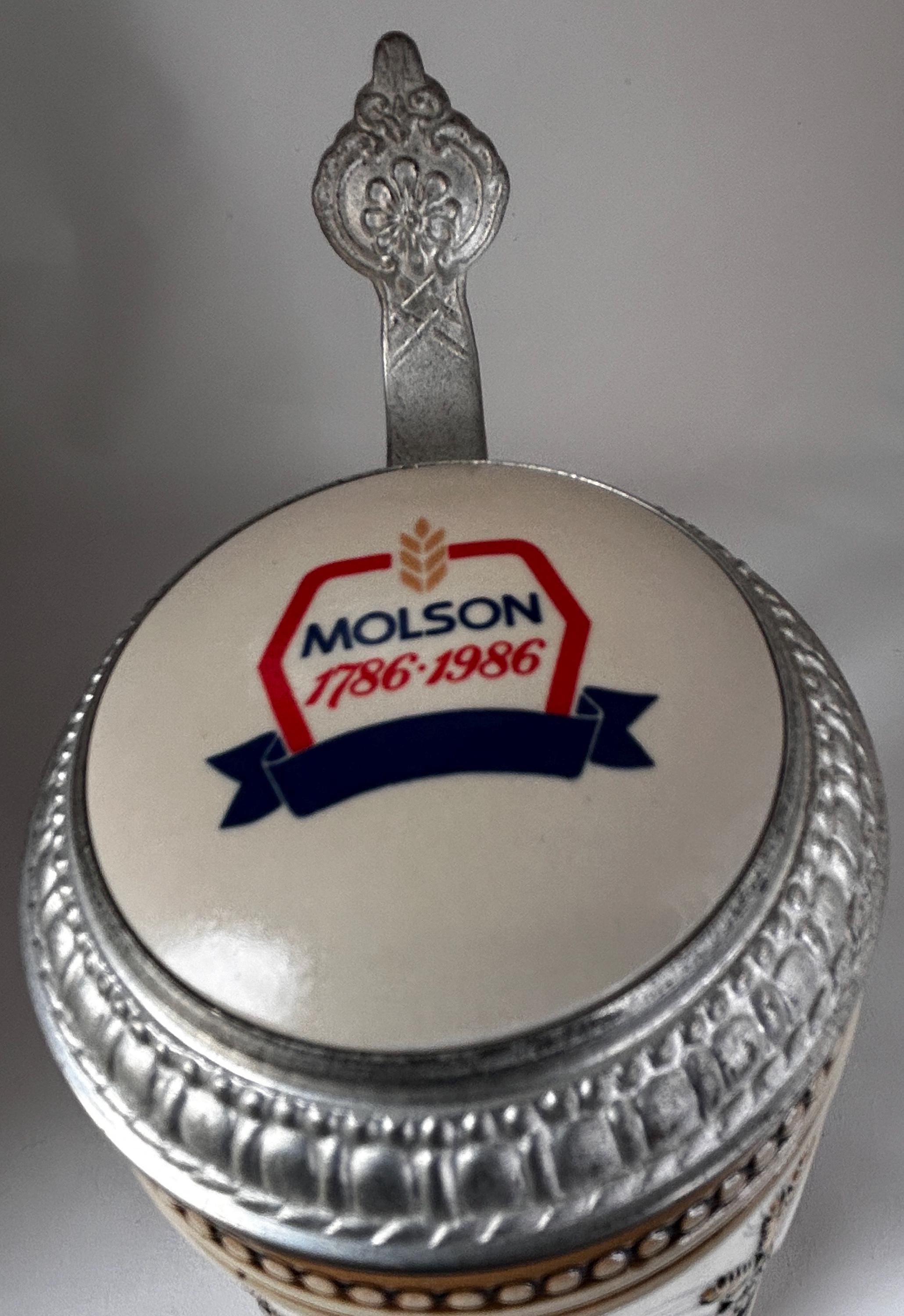 Vintage Beer Stein Mug John Molson 1786-1986 Commemorative - Etsy
